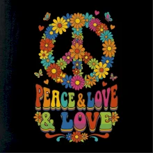 Peace and love - na výšku s květy