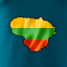 Litva vlajka mapa Litva vlajka mapa