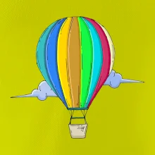 Teplovzdušný balón v oblakoch