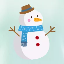 Snehuliak so šálom Snehuliak so šálom