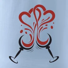 Víno je láska okrúhle poháre