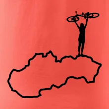 Mapa Slovenska - cyklistka