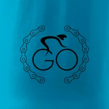 Logo cyklistu a reťaz