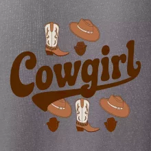 Cowgirl nápis a oblečenie Cowgirl nápis a oblečenie