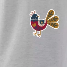 Folklór na prsníku sliepky