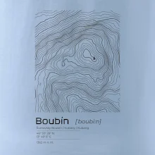 Boubín - vrstevnice v obdĺžniku