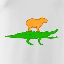 Kapybara na krokodílovi