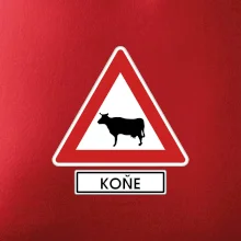 Dopravní značka - Pozor koně / kráva