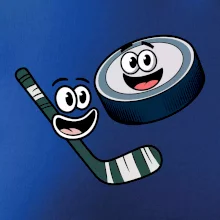 Parové tričko - Puk a hokejka Parové tričko - Puk a hokejka