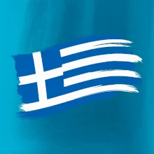 Grécko vlajka - štetkou