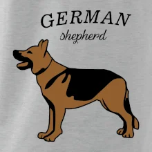 Nemecký ovčiak - hnedý s nápisom