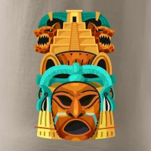 Mayová maska s pyramídou