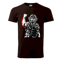 Baseballový rozhodčí signalizuje strike