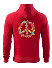 Peace symbol červené kvety