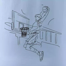 Basketbalista jedným ťahom - výskok Basketbalista jedným ťahom - výskok