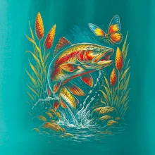 Obrázok pstruh a motýľ