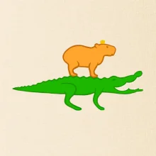 Kapybara na krokodílovi