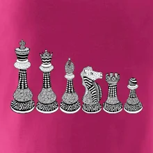 Šachové figúrky v rade - kreslené