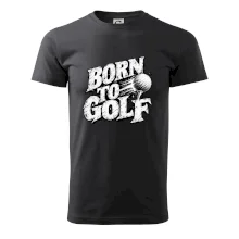 Born to golf černobílý drsný potisk