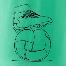 Futbalová lopta kopačka jedným ťahom Futbalová lopta kopačka jedným ťahom