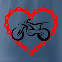 Moto srdce reťaz - enduro