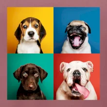 Psi šteňatá koláž