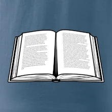 Kniha čiernobiela otvorená s textom