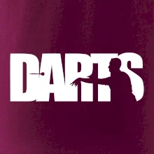 Darts - nápis so šípkarom