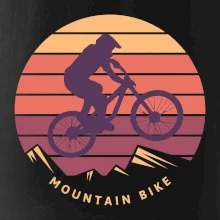 MTB farebný bicykel západ slnka