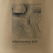 Kôprovský štít - vrstevnice v obdĺžniku