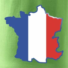 Francúzska vlajka mapa obrys