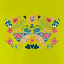 Folklór - dva farebné vtáčiky