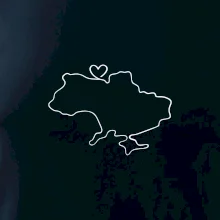 Mapa Ukrajiny - srdce