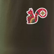 Folklór na prsníku veverička