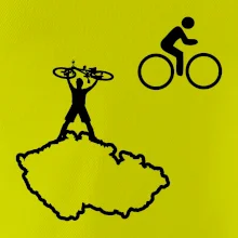Mapa ČR + kolo na prsu