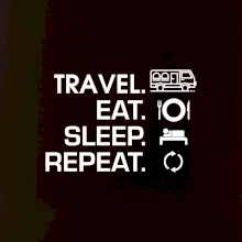 Eat sleep travel - Van