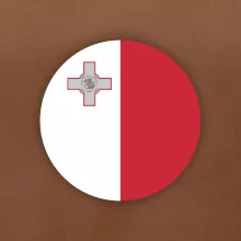 Vlajka Malta guľatá na prsník