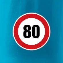 Dopravná značka - obmedzenie rýchlosti 80 Dopravná značka - obmedzenie rýchlosti 80