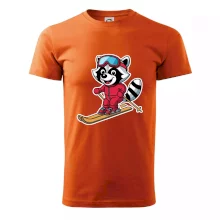 Mýval na lyžiach - kreslený