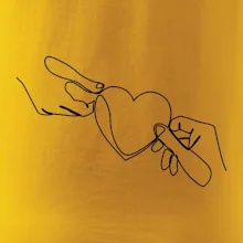 Dve ruky a srdce jedným ťahom