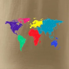 Svetové kontinenty bez názvov - farebné