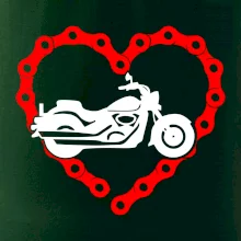 Moto srdce reťaz - chopper