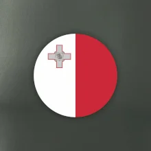 Vlajka Malta okrúhla veľká