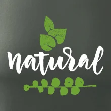 Natural - nápis v listoch