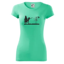 Disc golf - žena čierny obrázok