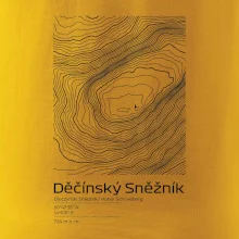 Děčínský Sněžník - vrstevnice v obdĺžniku