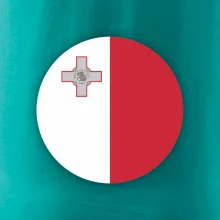 Vlajka Malta guľatá na prsník