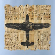 Egyptské hieroglyfy lietadlo
