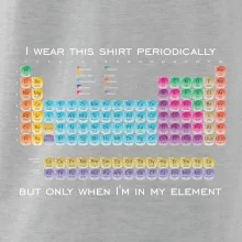 I wear this shirt periodically but only when I'm in my element I wear this shirt periodically but only when I'm in my element