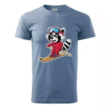 Mýval na lyžiach - kreslený